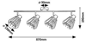 Spot Rabalux 73070 EMERENCIA 4xE14/40W/230V