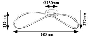 Plafonieră LED Rabalux 72116 CASTIEL LED/30W/230V 3000K