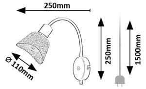 Spot de perete Rabalux 73009 FARELIA 1xE14/10W/230V