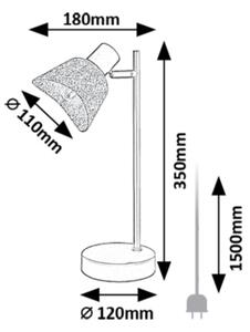 Lampă de masă Rabalux 74018 FARELIA 1xE14/10W/230V