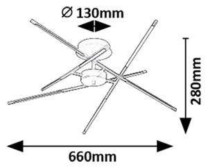 Lustră LED aplicată Rabalux 71338 HENLI2 LED/40W/230V 3000K negru
