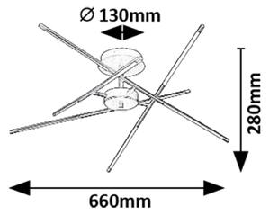 Lustră LED aplicată Rabalux 71339 HENLI2 LED/40W/230V 3000K auriu