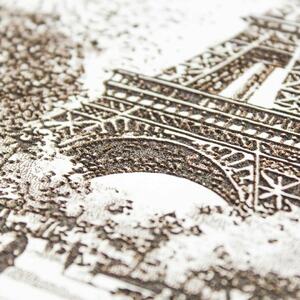 DUBLEZ | Turnul Eiffel din Paris - Tablou 3D gravat pentru perete