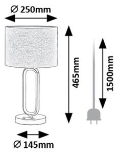 Lampă LED de masă Rabalux 74044 DOMIRO 1xE27/60W/230V + LED/8W