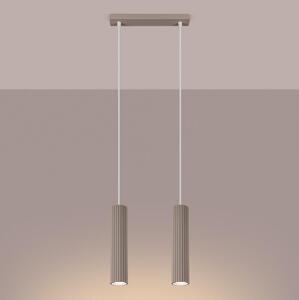 Brilagi - Candelabru LED suspendat pe cablu CRESTO 2xGU10/10W/230V taupe