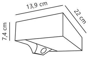 Nordlux - Lampă solară de perete LED MONAY cu senzor, 5W, 5V, IP44