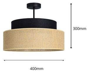 Plafonieră BOHO 1xE27/60W/230V negru/bej