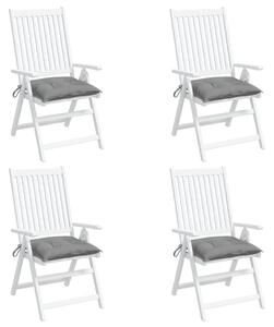 Perne de scaun, 4 buc., gri, 40x40x7 cm, textil oxford