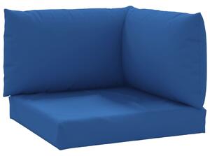 Perne pentru canapea din paleți, 3 buc., albastru, textil