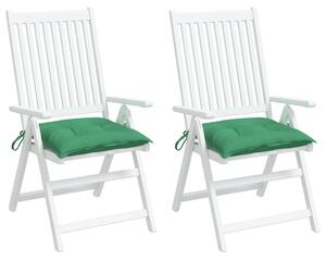 Perne de scaun, 2 buc., verde, 40x40x7 cm, textil oxford