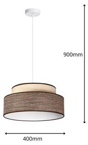 Lustră pe cablu GRACE 1xE27/60W/230V crem/maro