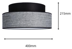 Plafonieră GRACE 1xE27/60W/230V negru/gri