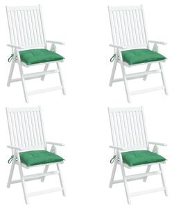 Perne de scaun, 4 buc., verde, 40x40x7 cm, textil oxford