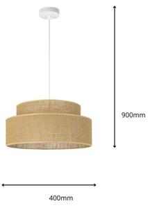 Lustră pe cablu BOHO 1xE27/60W/230V bej