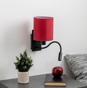 Lampă LED de perete Brilagi NUBILA 1xE27/25W/230V + LED/3W negru/roșu Pompeian