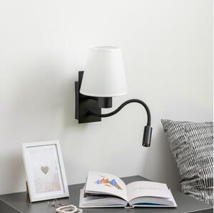 Lampă LED de perete Brilagi NUBILA 1xE27/25W/230V + LED/3W negru/alb