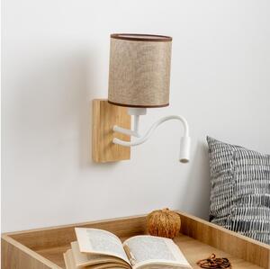 Lampă LED de perete Brilagi NUBILA WOOD 1xE27/25W/230V + LED/3W stejar/maro