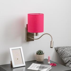 Lampă LED de perete Brilagi NUBILA 1xE27/25W/230V + LED/3W crom mat/roz