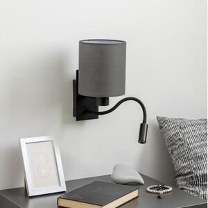 Lampă LED de perete Brilagi NUBILA 1xE27/25W/230V + LED/3W negru/antracit