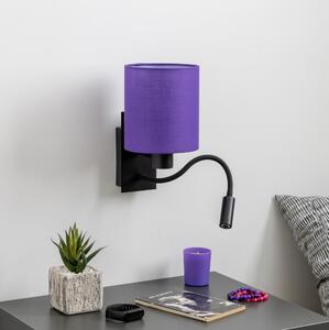Lampă LED de perete Brilagi NUBILA 1xE27/25W/230V + LED/3W negru/mov