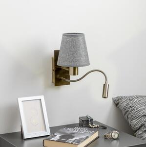 Lampă LED de perete Brilagi NUBILA 1xE27/25W/230V + LED/3W alamă/gri