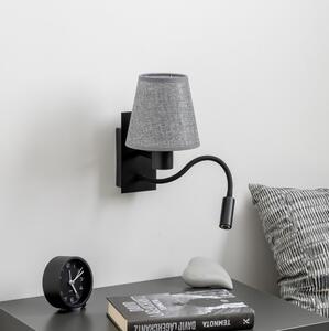 Lampă LED de perete Brilagi NUBILA 1xE27/25W/230V + LED/3W negru/gri