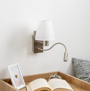Lampă LED de perete Brilagi NUBILA 1xE27/25W/230V + LED/3W crom mat/alb