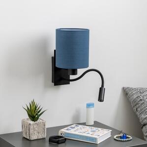 Lampă LED de perete Brilagi NUBILA 1xE27/25W/230V + LED/3W negru/albastru închis