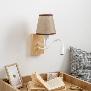 Lampă LED de perete Brilagi NUBILA WOOD 1xE27/25W/230V + LED/3W stejar/maro