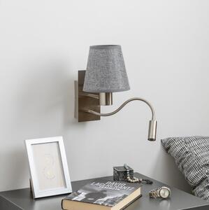 Lampă LED de perete Brilagi NUBILA 1xE27/25W/230V + LED/3W crom mat/gri