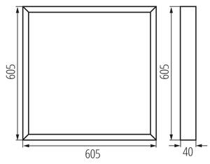Panou LED aplicat Kanlux 37275 BLINGO LED/34W/230V 60x60 cm