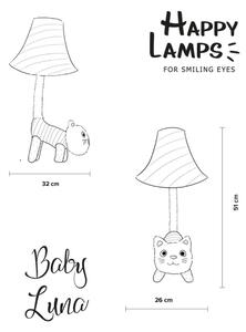Lampă LED de masă pentru copii Happy Lamps BABY LUNA LED/5,4W/230V pisică
