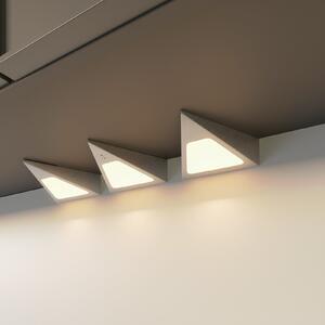 PRIOS Prios Odia LED-lumină de sub dulap, oțel inoxidabil, 3 becuri, reglabil, Metalic, Camera de zi / sufragerie, Metal, Modern, Ansamblu de mobilier