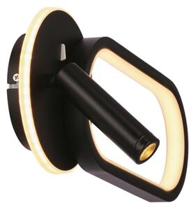 LED Aplica MONET 13W + 2W, 230V, 3000/4000/6000K, negru