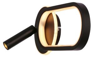 LED Aplica MONET 13W + 2W, 230V, 3000/4000/6000K, negru