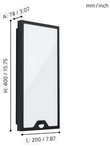Aplică LED de exterior cu senzor CASAZZA LED/16W/230V IP44 Eglo 99521