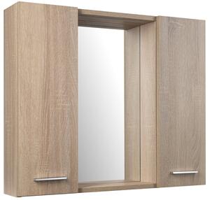Aqualine Aqualine, bucătărie ZOJA/KERAMIA FRESH STRIP cu iluminare LED, 70x60x14cm, stejar platinat, 45029S