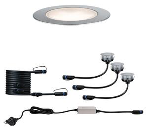 Paulmann Plug & Shine Floor set de pornire CH argintiu, reglabil, Gri, Metal, Modern, Corpuri de iluminat încastrate rotunde