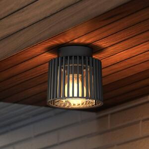 LUTEC Lampă de exterior SHYNE, negru, 16 cm, metal, IP54, E27, reglabil, Negru, Aluminiu, Modern