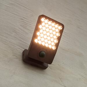 LUTEC Lampă de perete exterioară cu senzor LED ATLANTIS, gri închis, 22 cm, IP54, Gri, Aluminiu, Modern