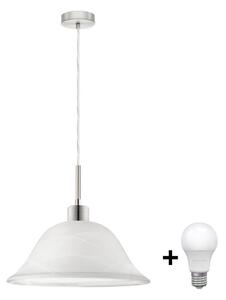 Lustră LED pe cablu 1xE27/60W/230V alb/transparent
