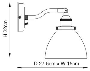 Spot de perete Endon 77273 HANSEN 1xE14/40W/230V alamă
