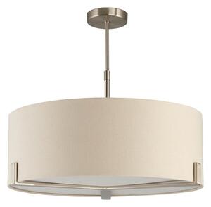 Lustră pe tijă Endon 95834 HAYFIELD 3xE27/40W/230V crom mat/bej