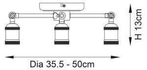 Spot Endon 97243 HAL 3xE27/10W/230V alamă