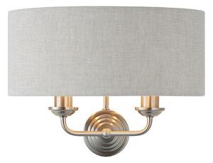 Aplică Endon 94403 HIGHCLERE 2xE14/40W/230V gri/crom mat