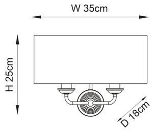 Aplică Endon 98937 HIGHCLERE 2xE14/40W/230V alb/alamă