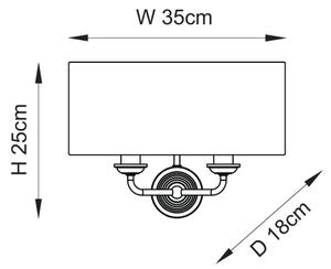 Aplică Endon 110726 HIGHCLERE 2xE14/40W/230V bej/alamă