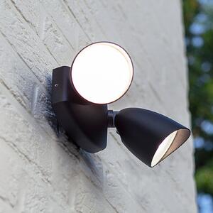 LUTEC Proiector LED de exterior SHRIMP, negru, 20 W, cu 2 becuri, IP54, Negru, Aluminiu, Modern