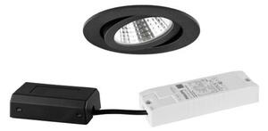BRUMBERG BB03 cutie conectare încastrat DALI negru, reglabil, Negru, Hol, Aluminiu, Corpuri de iluminat încastrate rotunde