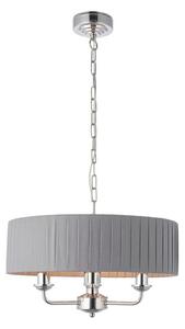 Lustră pe lanț Endon 94394 HIGHCLERE 3xE14/40W/230V dark gri/crom lucios